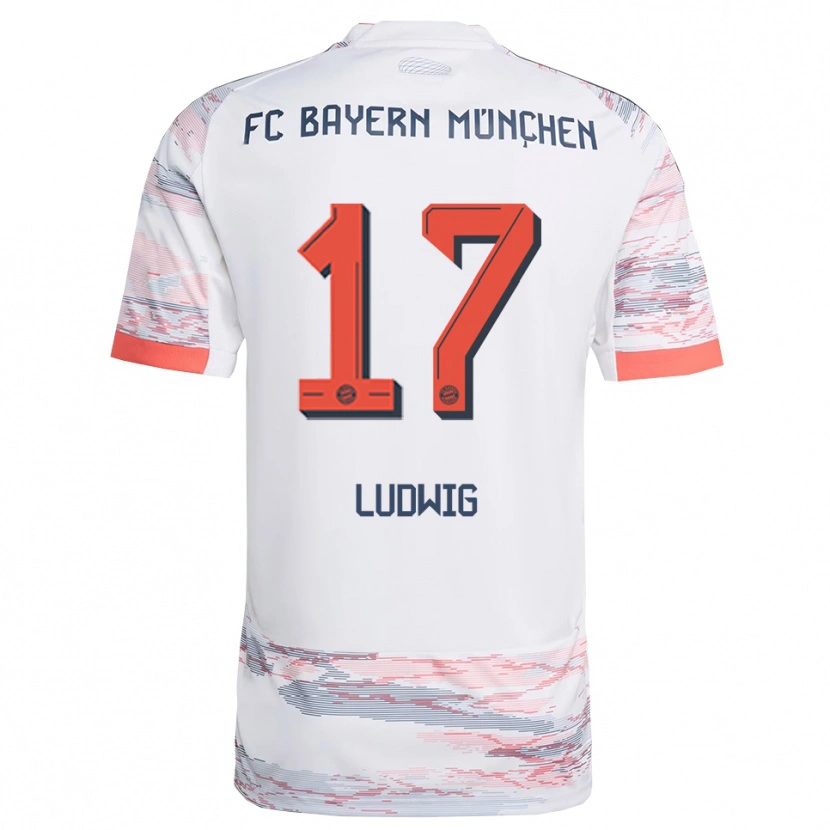 Danxen Mujer Camiseta Linus Ludwig #17 Blanco Gris 2ª Equipación 2025/26 La Camisa México