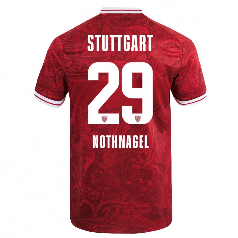 Danxen Mujer Camiseta Dominik Nothnagel #29 Rojo Negro 2ª Equipación 2025/26 La Camisa México