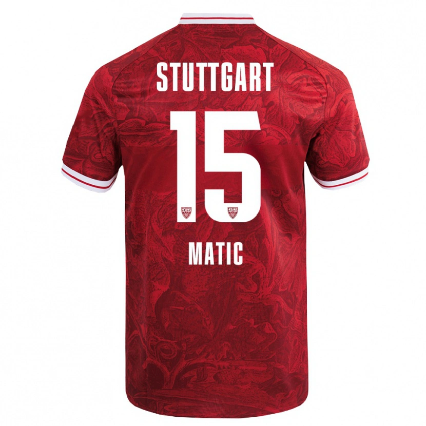 Danxen Mujer Camiseta Nikolas Matic #15 Rojo Negro 2ª Equipación 2025/26 La Camisa México