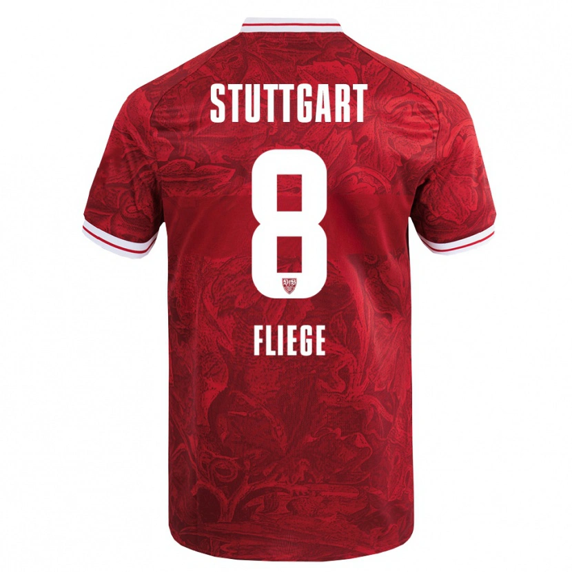 Danxen Mujer Camiseta Anna Fliege #8 Rojo Negro 2ª Equipación 2025/26 La Camisa México