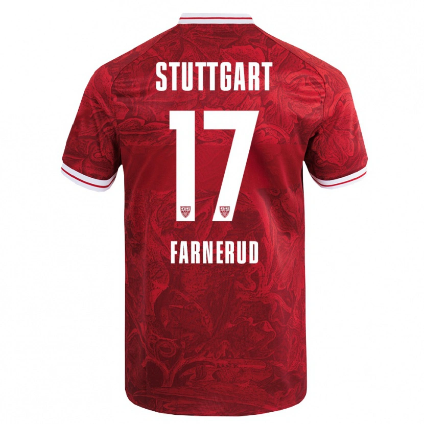 Danxen Mujer Camiseta Colin Farnerud #17 Rojo Negro 2ª Equipación 2025/26 La Camisa México