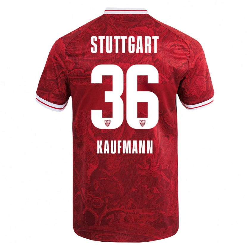 Danxen Mujer Camiseta Tino Kaufmann #36 Rojo Negro 2ª Equipación 2025/26 La Camisa México