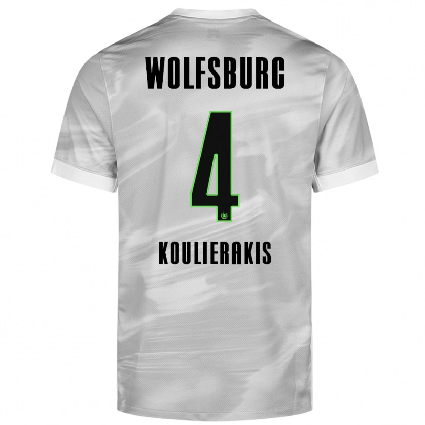 Danxen Mujer Camiseta Konstantinos Koulierakis #4 Gris Blanco 2ª Equipación 2025/26 La Camisa México