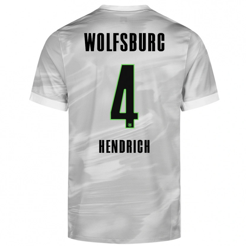 Danxen Mujer Camiseta Kathrin Hendrich #4 Gris Blanco 2ª Equipación 2025/26 La Camisa México