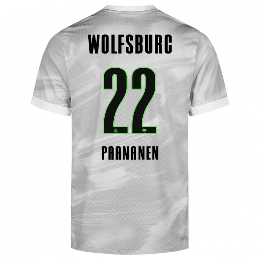 Danxen Mujer Camiseta Otto Paananen #22 Gris Blanco 2ª Equipación 2025/26 La Camisa México