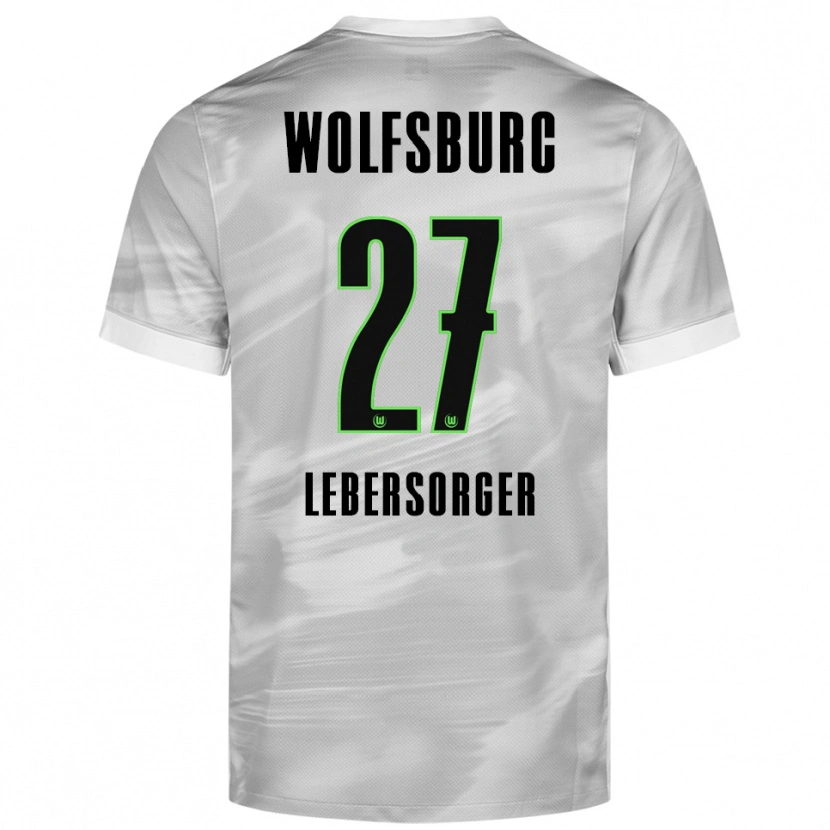 Danxen Mujer Camiseta Kevin Lebersorger #27 Gris Blanco 2ª Equipación 2025/26 La Camisa México