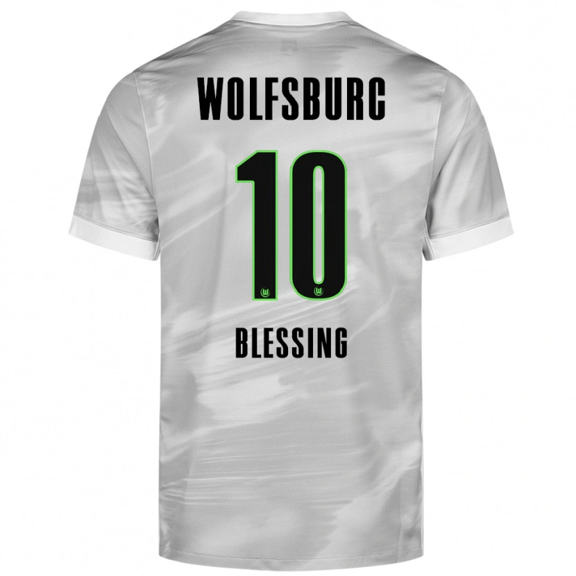 Danxen Mujer Camiseta Èlisée Blessing #10 Gris Blanco 2ª Equipación 2025/26 La Camisa México