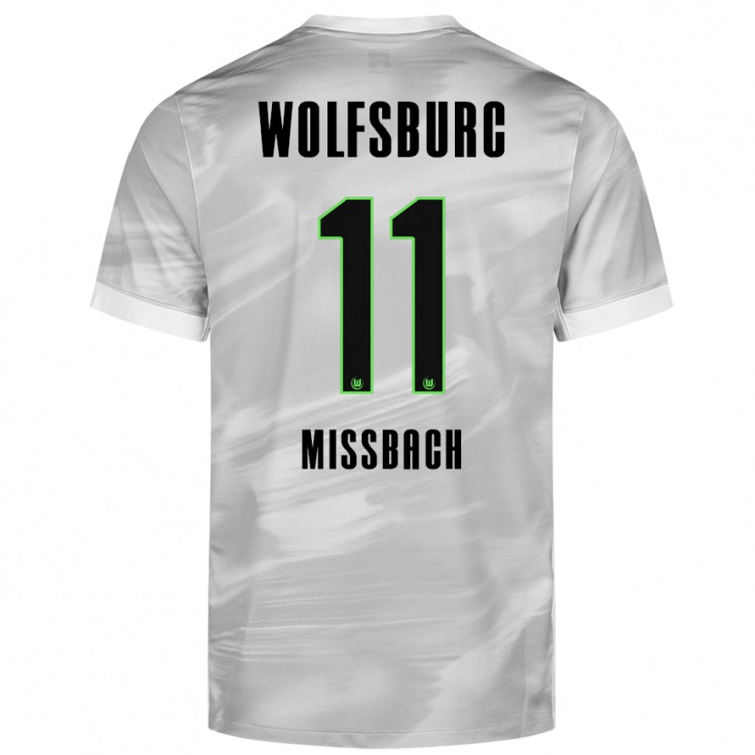 Danxen Mujer Camiseta Jupp Mißbach #11 Gris Blanco 2ª Equipación 2025/26 La Camisa México