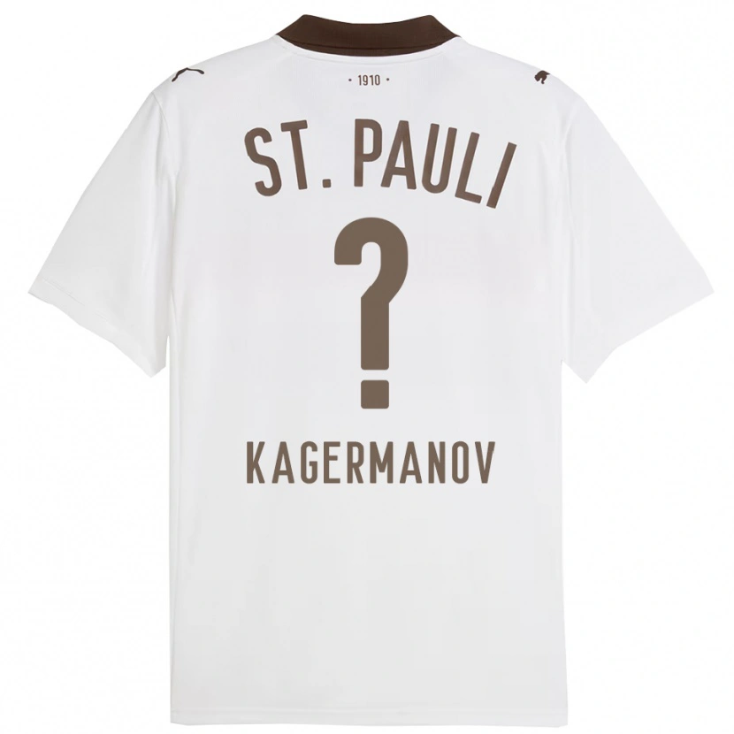Danxen Mujer Camiseta Muslim Kagermanov #0 Blanco Rojo 2ª Equipación 2025/26 La Camisa México