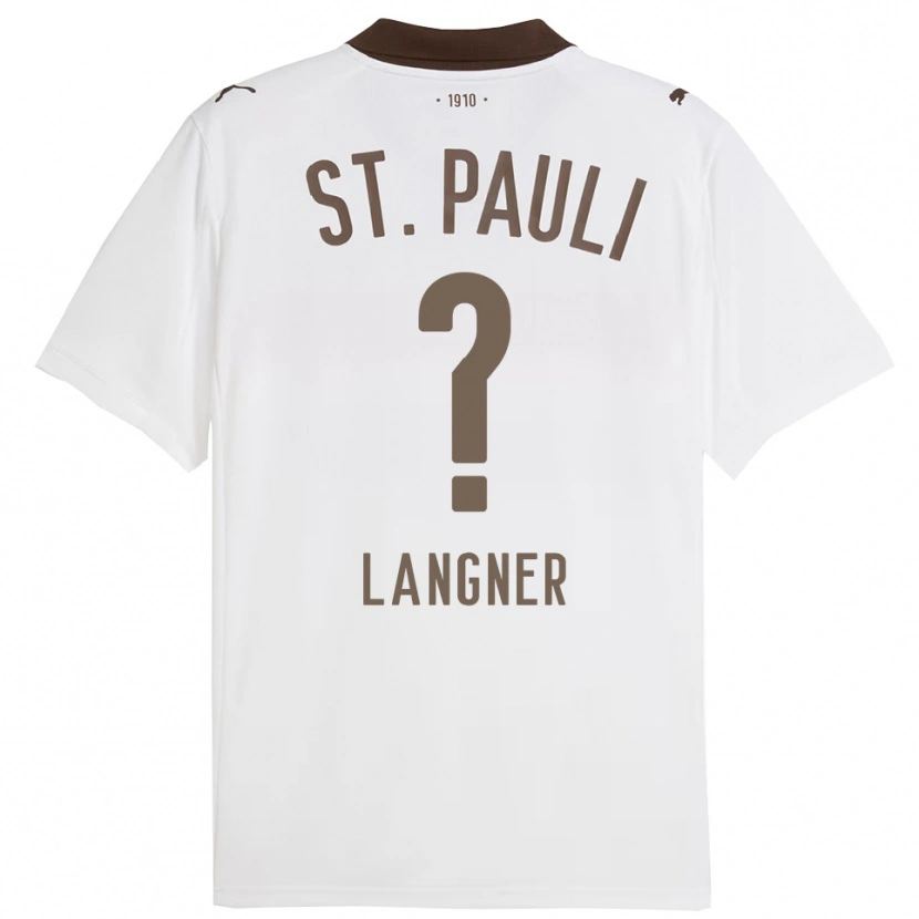 Danxen Mujer Camiseta Claas Langner #0 Blanco Rojo 2ª Equipación 2025/26 La Camisa México