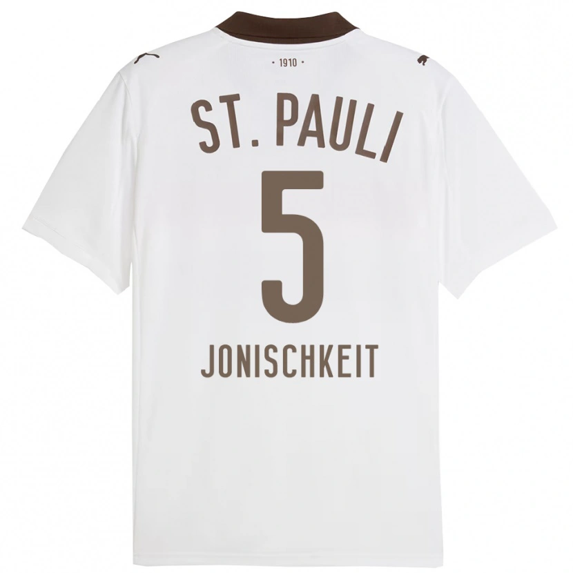Danxen Mujer Camiseta Jamal Jonischkeit #5 Blanco Rojo 2ª Equipación 2025/26 La Camisa México
