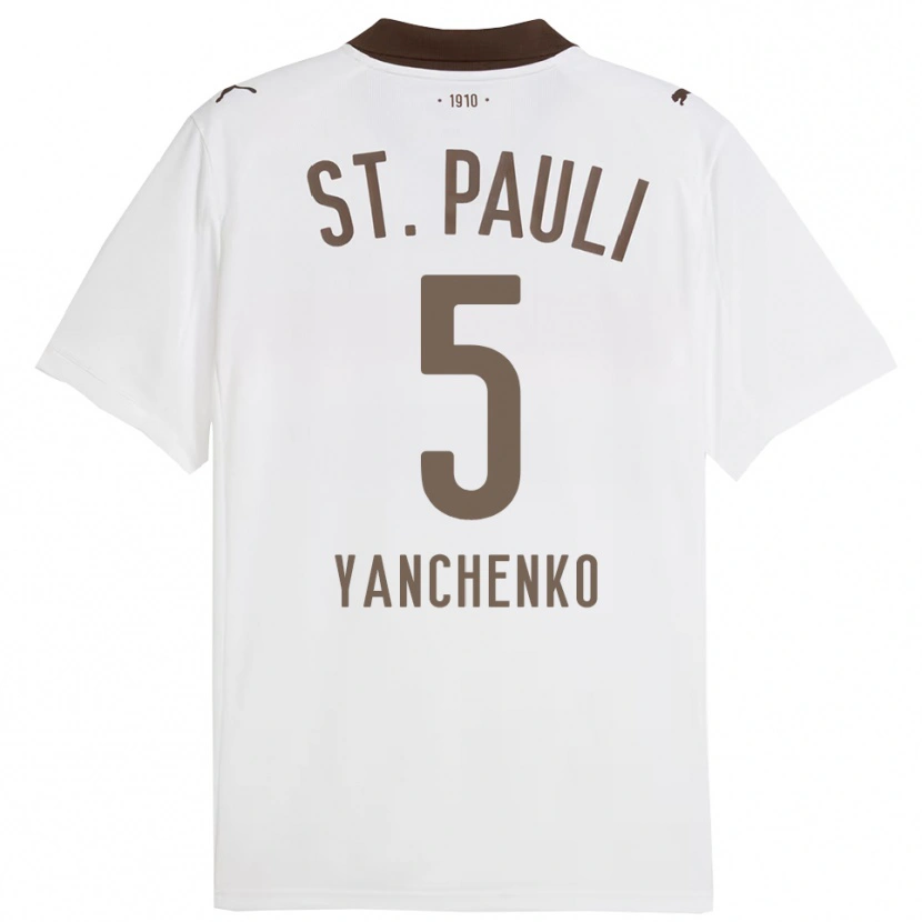 Danxen Mujer Camiseta Alla Yanchenko #5 Blanco Rojo 2ª Equipación 2025/26 La Camisa México