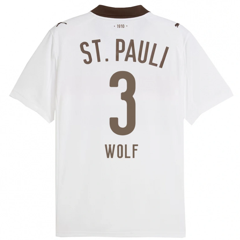 Danxen Mujer Camiseta Raphael Wolf #3 Blanco Rojo 2ª Equipación 2025/26 La Camisa México
