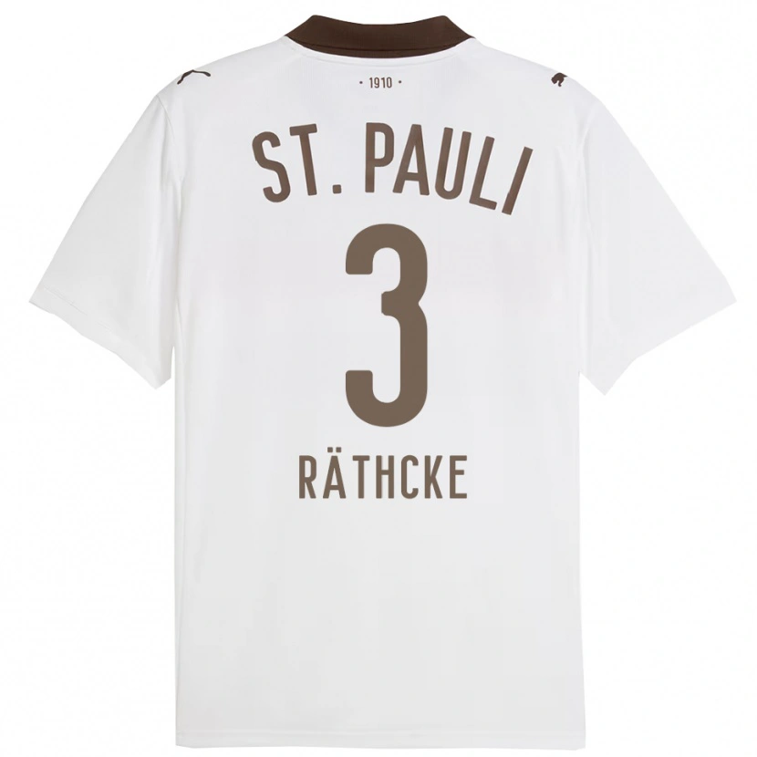 Danxen Mujer Camiseta Ole Räthcke #3 Blanco Rojo 2ª Equipación 2025/26 La Camisa México