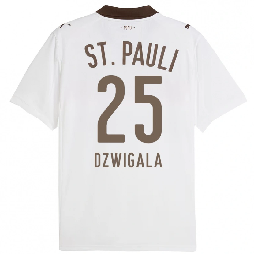 Danxen Mujer Camiseta Adam Dzwigala #25 Blanco Rojo 2ª Equipación 2025/26 La Camisa México