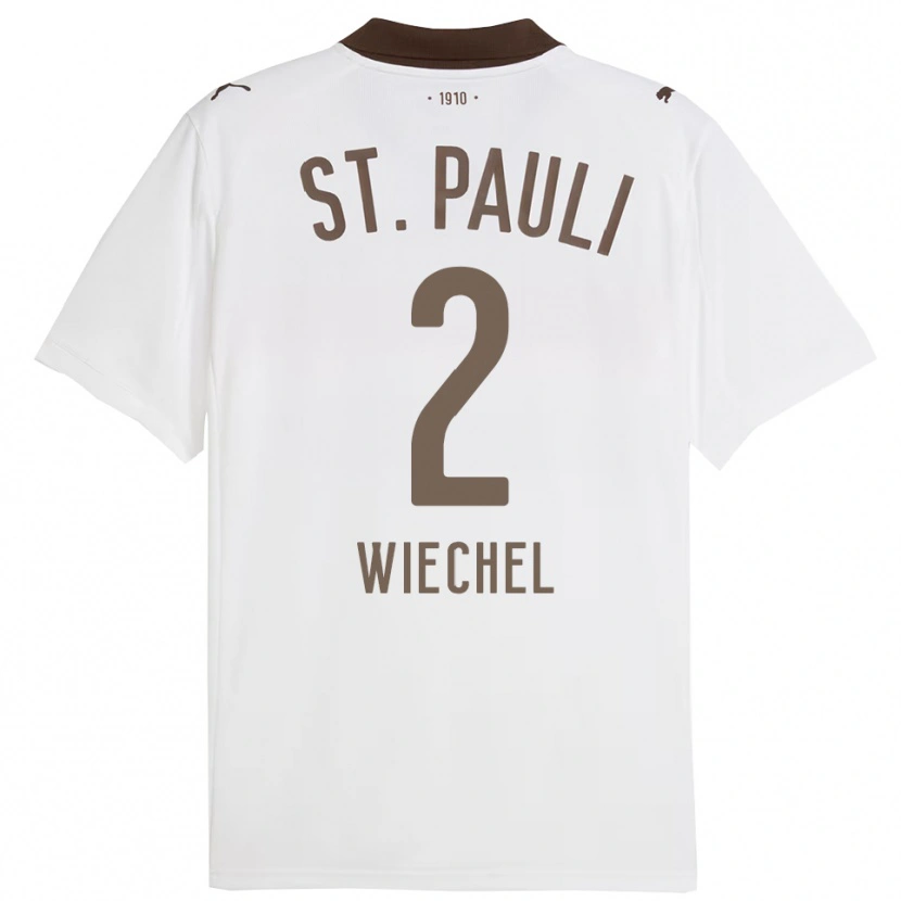 Danxen Mujer Camiseta Jan Wiechel #2 Blanco Rojo 2ª Equipación 2025/26 La Camisa México