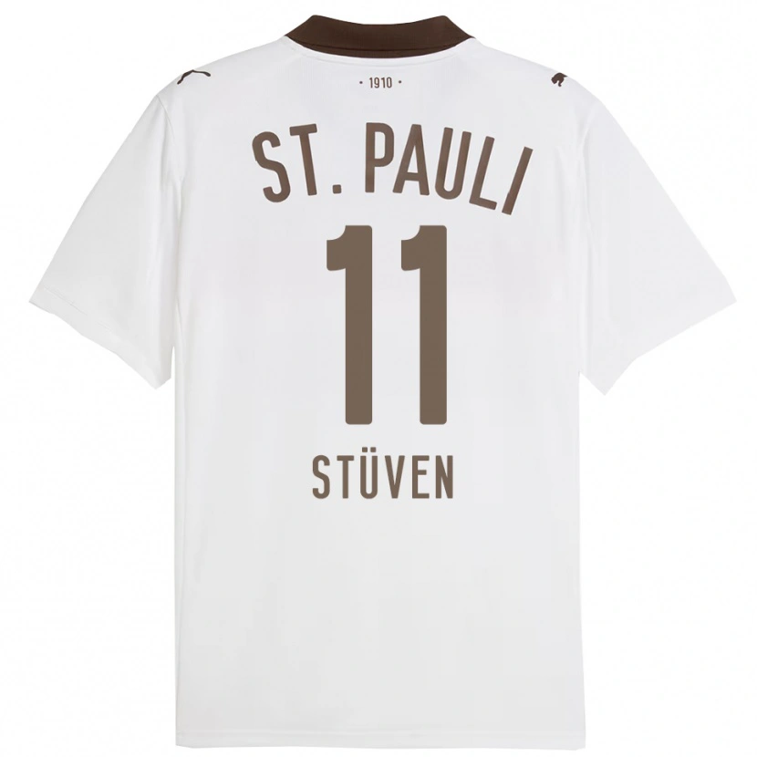 Danxen Mujer Camiseta Max Stüven #11 Blanco Rojo 2ª Equipación 2025/26 La Camisa México