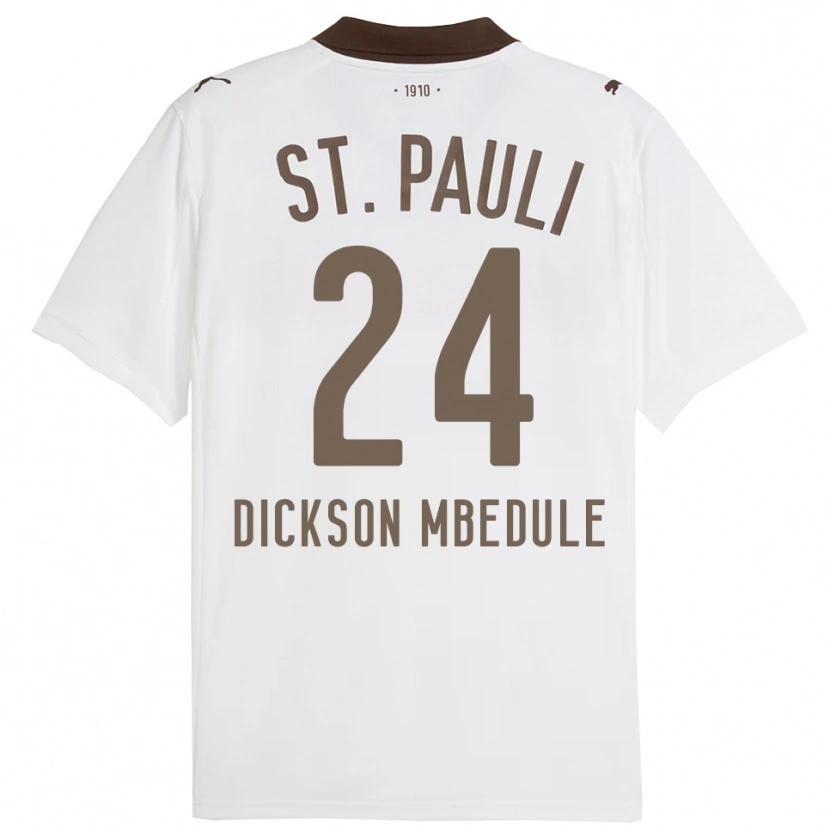 Danxen Mujer Camiseta Amani Dickson Mbedule #24 Blanco Rojo 2ª Equipación 2025/26 La Camisa México