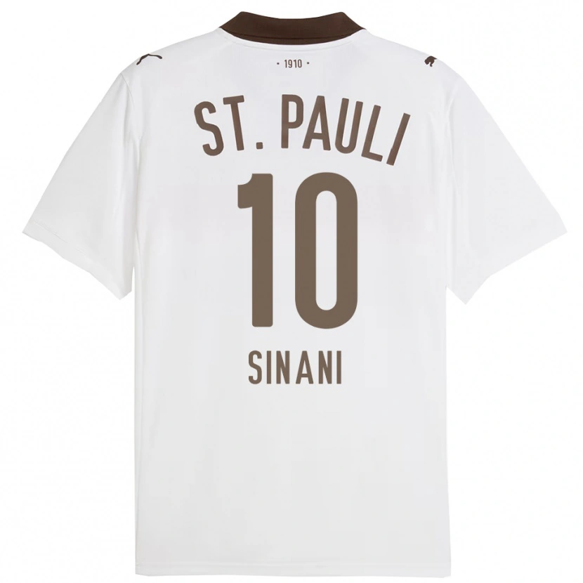 Danxen Mujer Camiseta Danel Sinani #10 Blanco Rojo 2ª Equipación 2025/26 La Camisa México