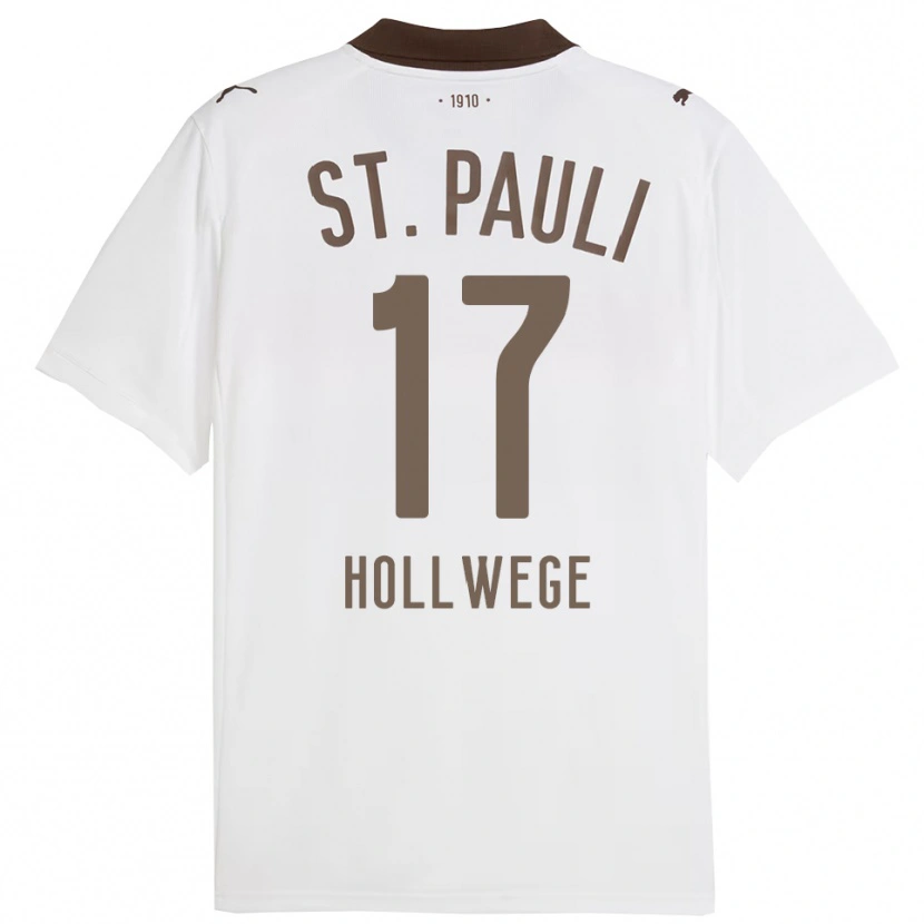 Danxen Mujer Camiseta Jonah Hollwege #17 Blanco Rojo 2ª Equipación 2025/26 La Camisa México