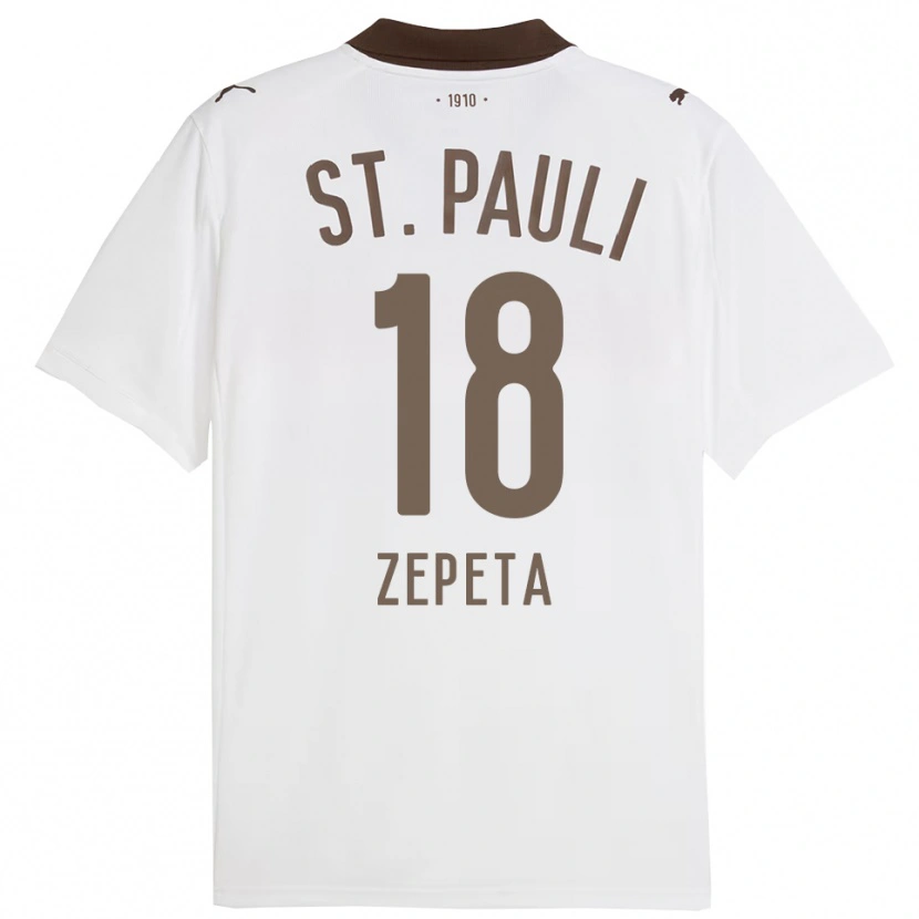 Danxen Mujer Camiseta Atakan Zepeta #18 Blanco Rojo 2ª Equipación 2025/26 La Camisa México