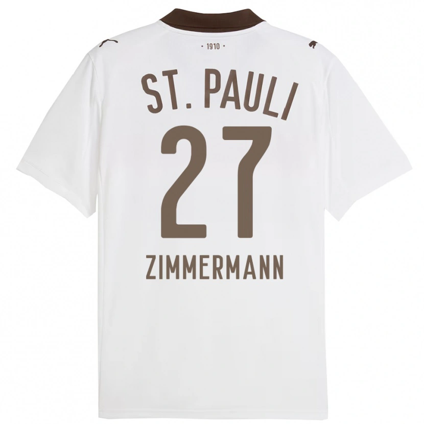 Danxen Mujer Camiseta Tara Zimmermann #27 Blanco Rojo 2ª Equipación 2025/26 La Camisa México