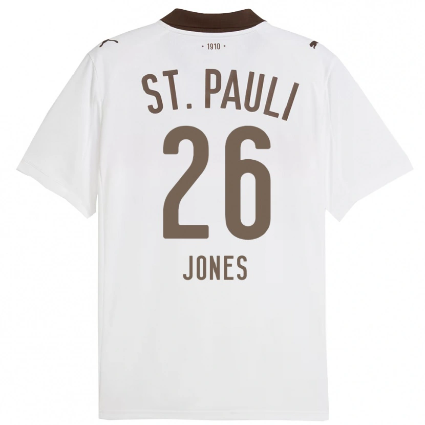 Danxen Mujer Camiseta Ricky-Jade Jones #26 Blanco Rojo 2ª Equipación 2025/26 La Camisa México