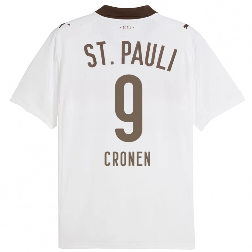 Danxen Mujer Camiseta Florian Cronen #9 Blanco Rojo 2ª Equipación 2025/26 La Camisa México