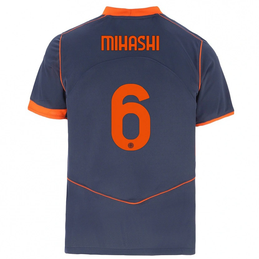 Danxen Mujer Camiseta Mana Mihashi #6 Gris Naranja Equipación Tercera 2025/26 La Camisa México