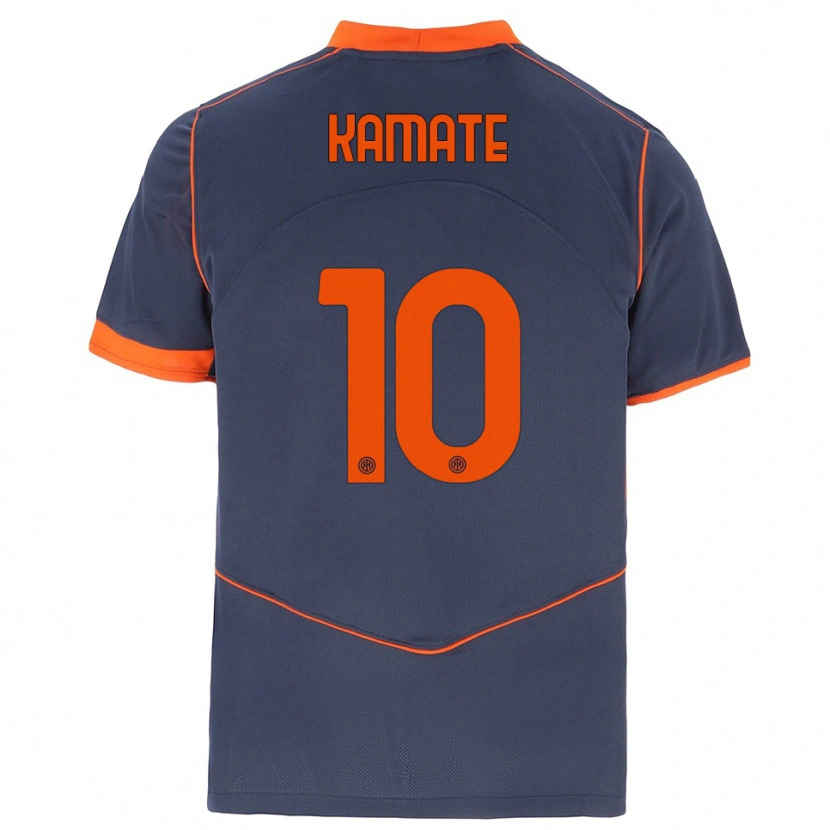 Danxen Mujer Camiseta Issiaka Kamate #10 Gris Naranja Equipación Tercera 2025/26 La Camisa México