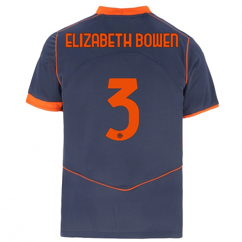 Danxen Mujer Camiseta Kate Elizabeth Bowen #3 Gris Naranja Equipación Tercera 2025/26 La Camisa México