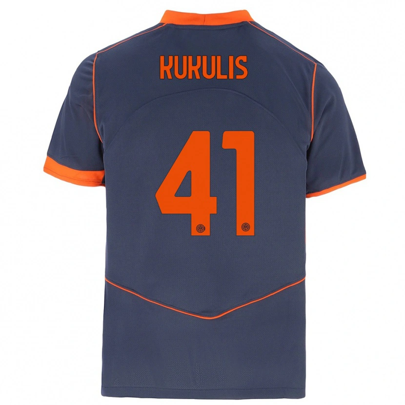 Danxen Mujer Camiseta Roberts Kukulis #41 Gris Naranja Equipación Tercera 2025/26 La Camisa México