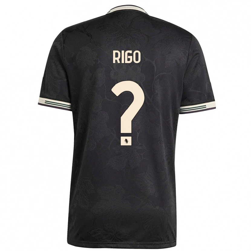 Danxen Mujer Camiseta Davide Rigo #0 Negro Blanco Verde Equipación Tercera 2025/26 La Camisa México