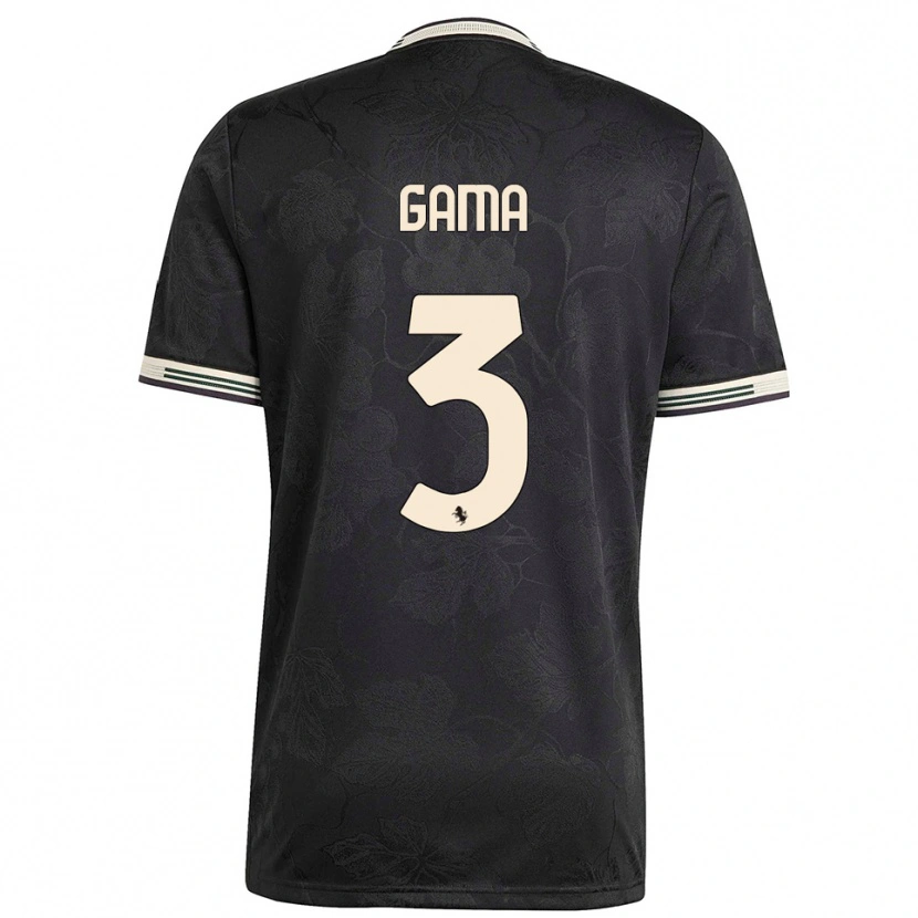 Danxen Mujer Camiseta Sara Gama #3 Negro Blanco Verde Equipación Tercera 2025/26 La Camisa México