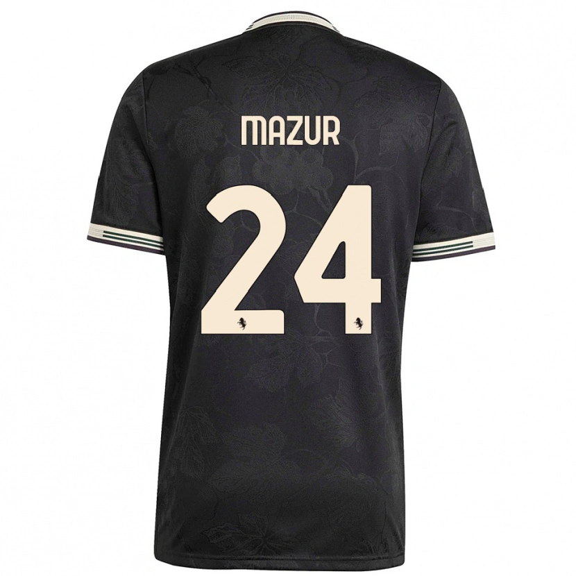 Danxen Mujer Camiseta Patryk Mazur #24 Negro Blanco Verde Equipación Tercera 2025/26 La Camisa México