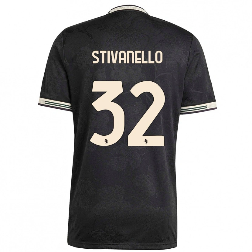 Danxen Mujer Camiseta Riccardo Stivanello #32 Negro Blanco Verde Equipación Tercera 2025/26 La Camisa México