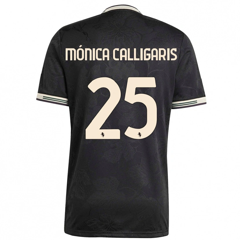 Danxen Mujer Camiseta Viola Mónica Calligaris #25 Negro Blanco Verde Equipación Tercera 2025/26 La Camisa México