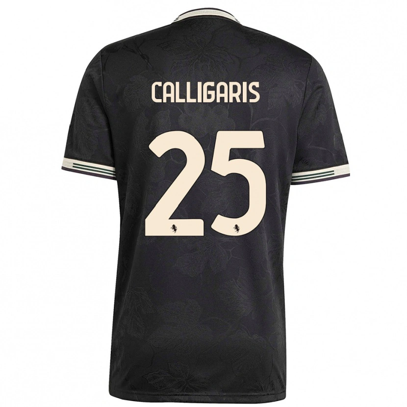 Danxen Mujer Camiseta Viola Calligaris #25 Negro Blanco Verde Equipación Tercera 2025/26 La Camisa México