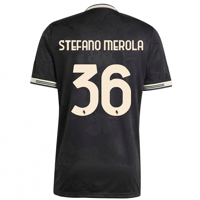 Danxen Mujer Camiseta Antonio Stefano Merola #36 Negro Blanco Verde Equipación Tercera 2025/26 La Camisa México