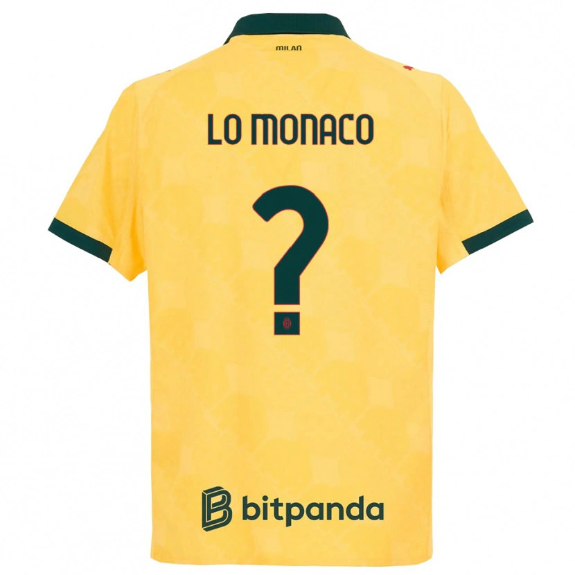 Danxen Mujer Camiseta Kevin Lo Monaco #0 Amarillo Negro Equipación Tercera 2025/26 La Camisa México