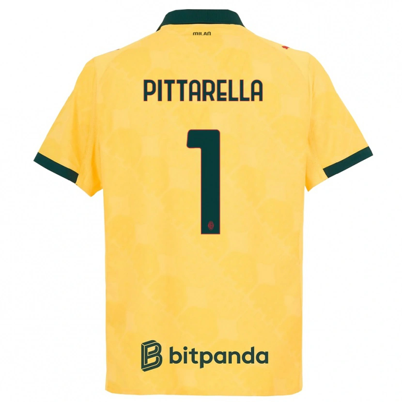 Danxen Mujer Camiseta Matteo Pittarella #1 Amarillo Negro Equipación Tercera 2025/26 La Camisa México