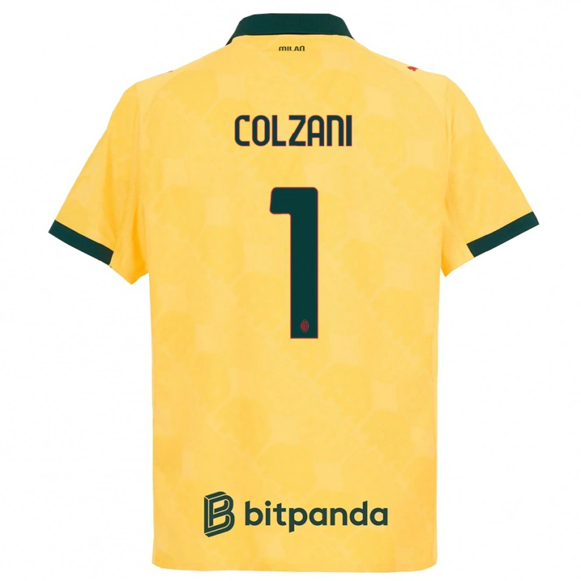 Danxen Mujer Camiseta Edoardo Colzani #1 Amarillo Negro Equipación Tercera 2025/26 La Camisa México