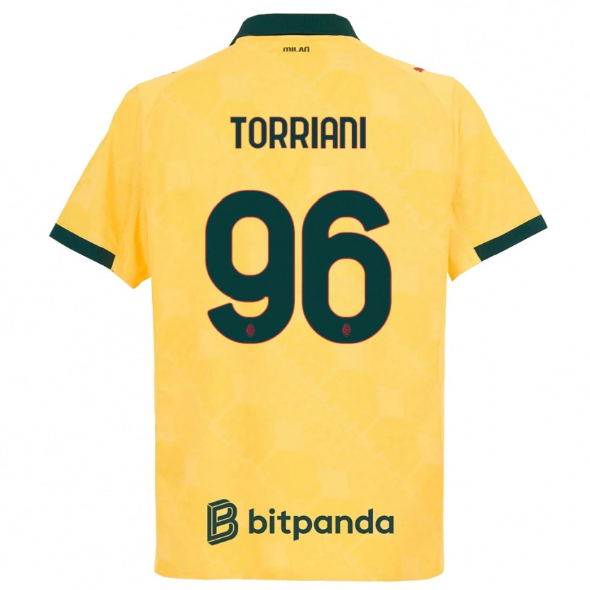 Danxen Mujer Camiseta Lorenzo Torriani #96 Amarillo Negro Equipación Tercera 2025/26 La Camisa México