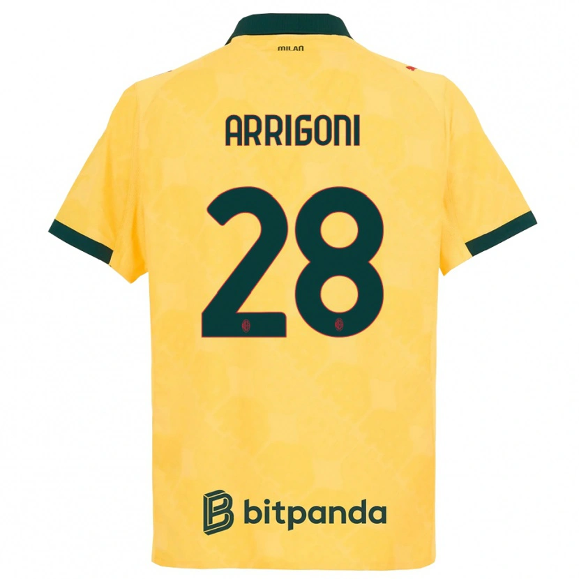 Danxen Mujer Camiseta Giorgia Arrigoni #28 Amarillo Negro Equipación Tercera 2025/26 La Camisa México