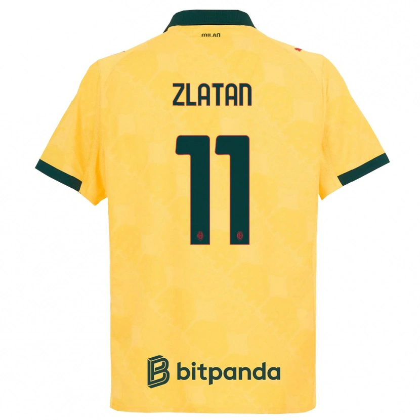 Danxen Mujer Camiseta Zlatan Ibrahimovic #11 Amarillo Negro Equipación Tercera 2025/26 La Camisa México