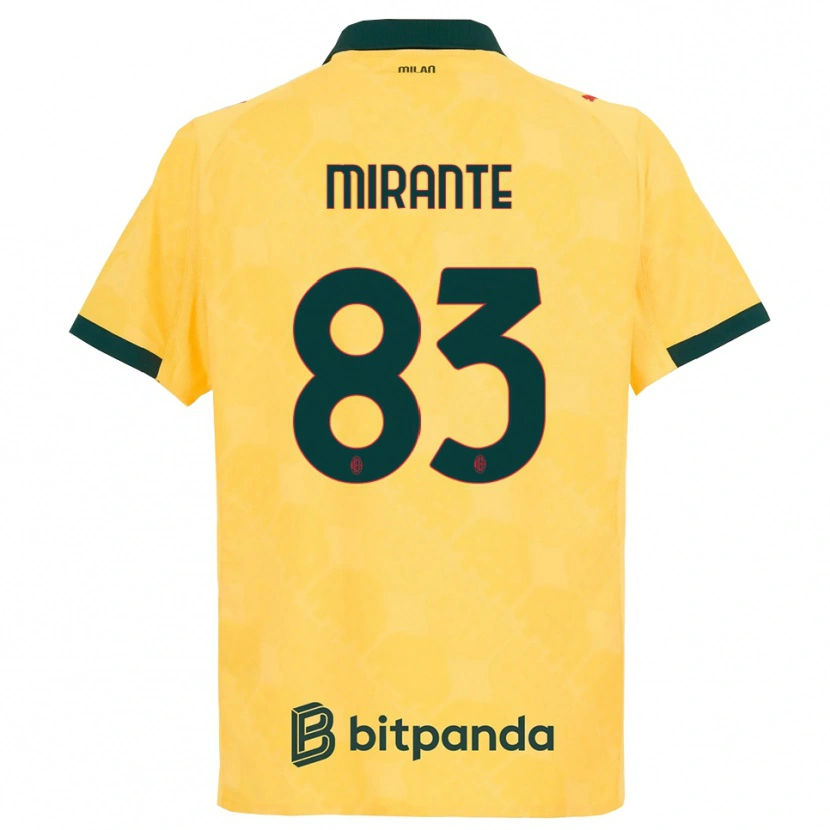 Danxen Mujer Camiseta Antonio Mirante #83 Amarillo Negro Equipación Tercera 2025/26 La Camisa México