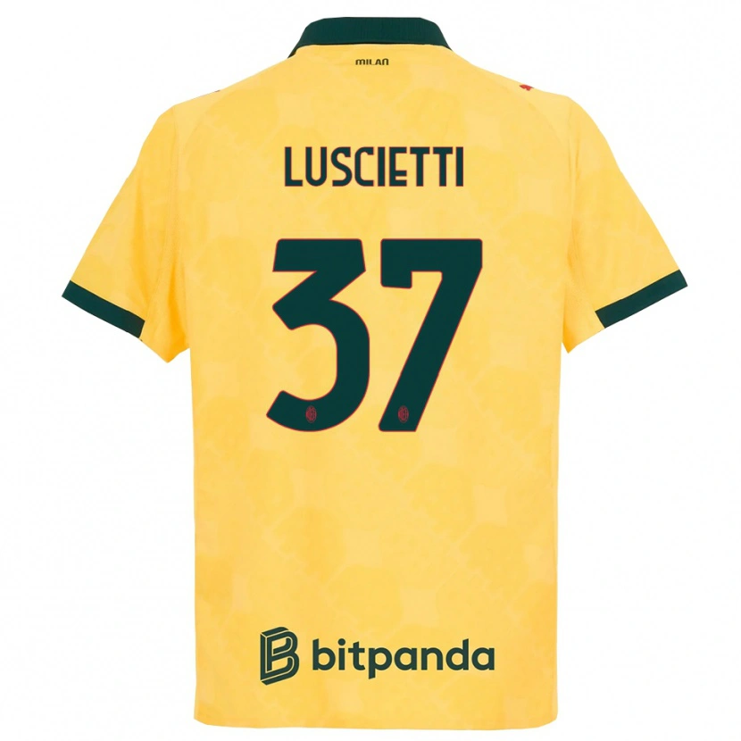 Danxen Mujer Camiseta Abebe Luscietti #37 Amarillo Negro Equipación Tercera 2025/26 La Camisa México