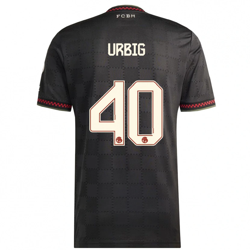 Danxen Mujer Camiseta Jonas Urbig #40 Negro Blanco Equipación Tercera 2025/26 La Camisa México