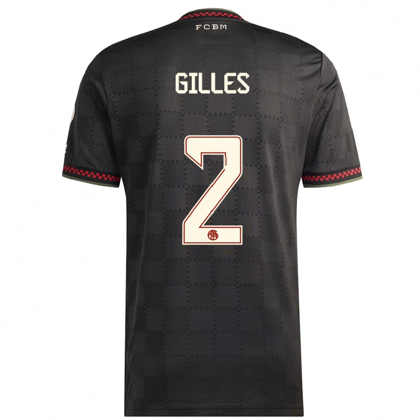 Danxen Mujer Camiseta Vanessa Gilles #2 Negro Blanco Equipación Tercera 2025/26 La Camisa México