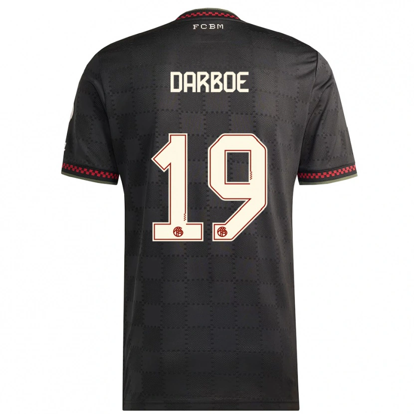 Danxen Mujer Camiseta Bajung Darboe #19 Negro Blanco Equipación Tercera 2025/26 La Camisa México